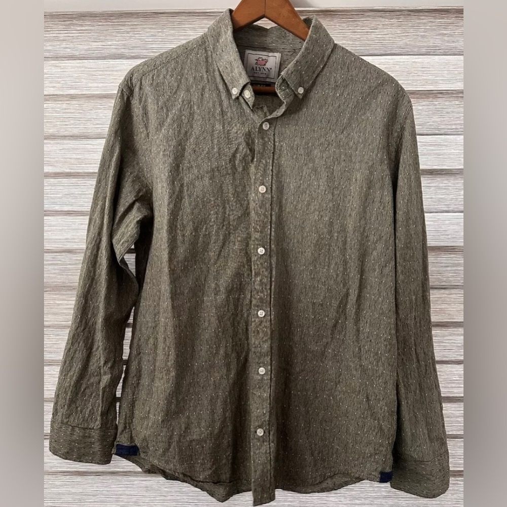Alynn Long Sleeve Button Up Casual Shirt Mens XL Slim Fit